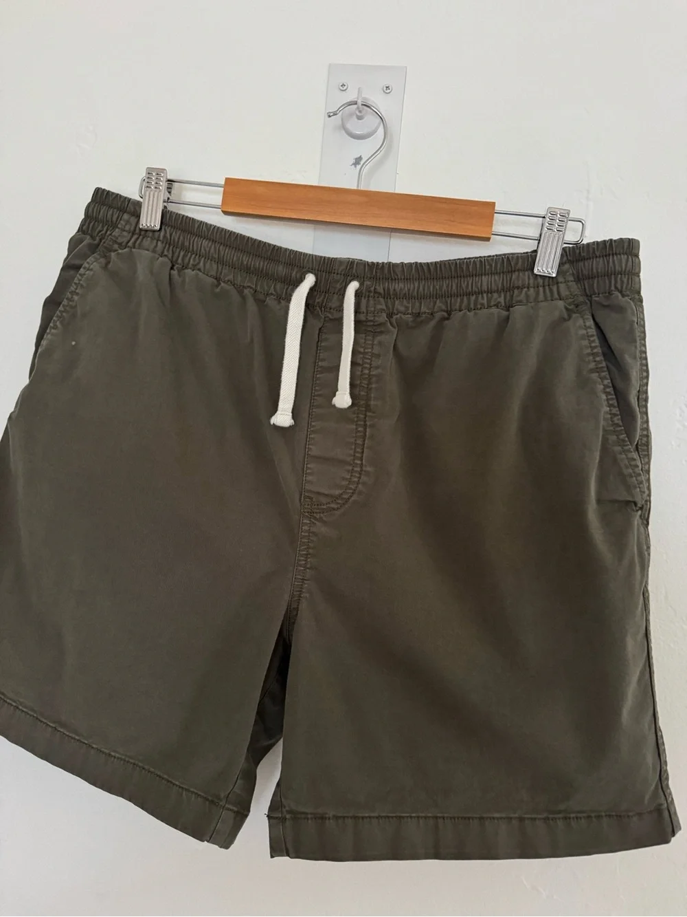 J. Crew 6” Dock Short Green Drawstring Waist Cotton Stretch Minimal